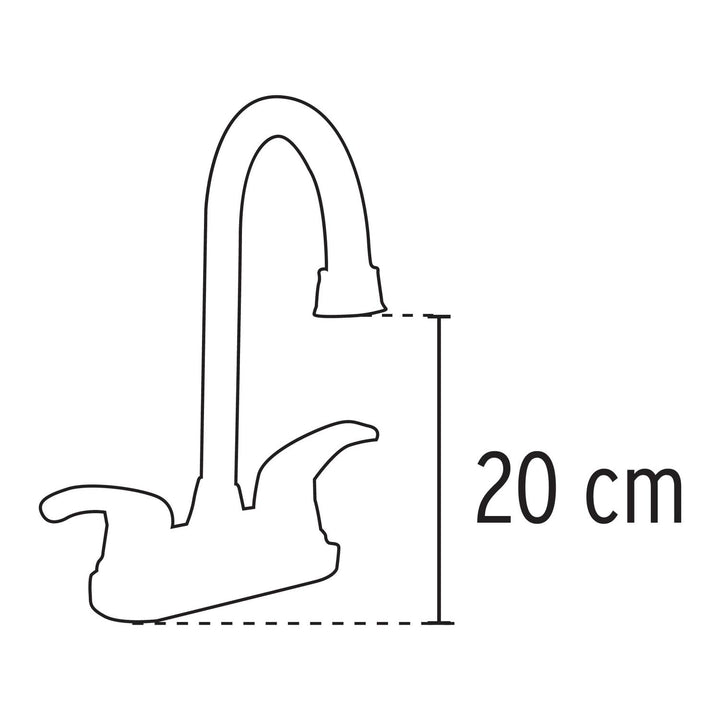 Mezcladora para lavabo, manerales palanca, tipo bar, negro, Aqua - Mundo Tool 