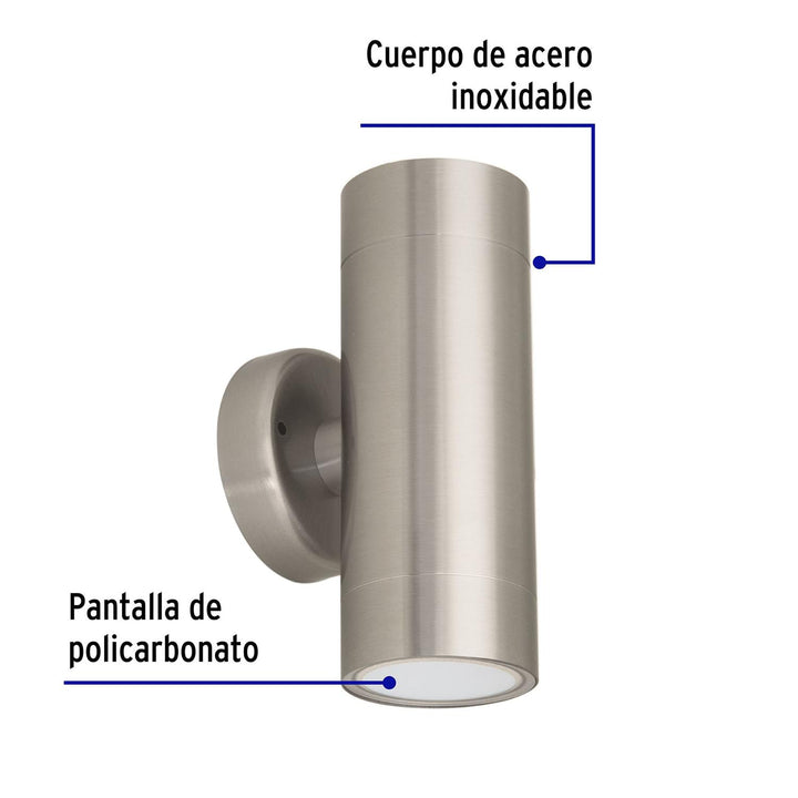 Arbotante satín de LED 10 W de acento 2 spots luz cálida - Mundo Tool 