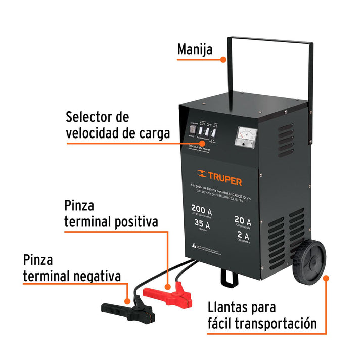 Cargador De Baterias 200 A 12 Volts - Mundo Tool 