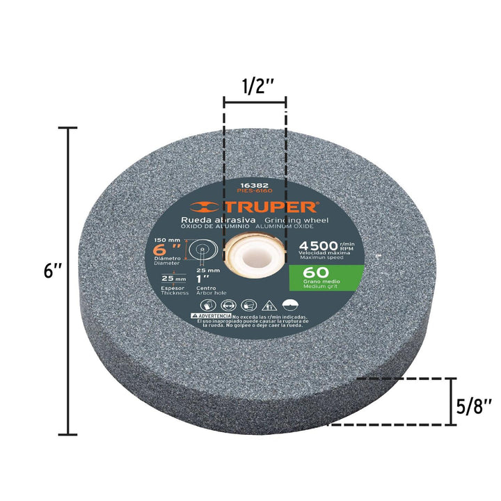 Esmeril de banco de 6' de 1/4 HP (185 W), Pretul - Mundo Tool 