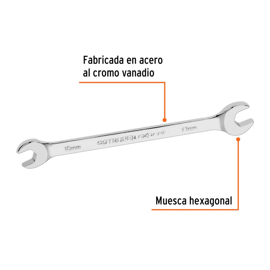 Llave Española Milimétrica 10 X 11 X 146 Mm Truper - Mundo Tool 