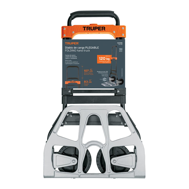 Diablo de carga, plegable, 120 kg, Truper - Mundo Tool 