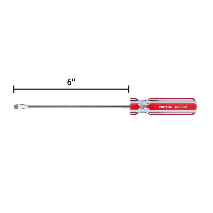 Desarmador plano 3/16 x 6" mango PVC Pretul - Mundo Tool 