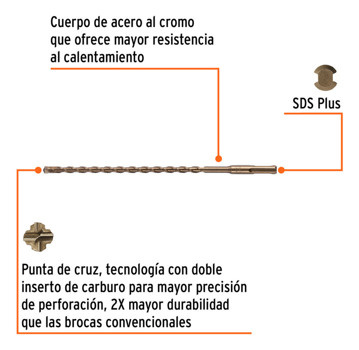Broca Sds Plus 8x260 Mm - Mundo Tool 