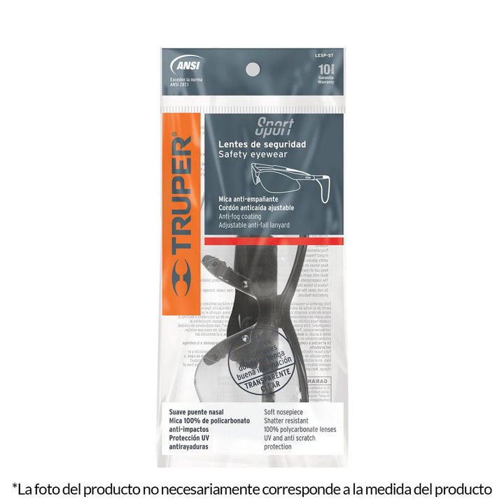 Lentes mica verde antiempaño con sujeta lentes, Sport Truper - Mundo Tool 