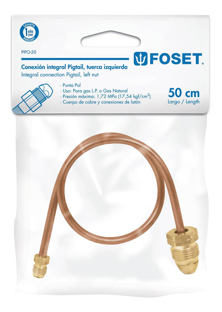 Pigtail Con Tuerca Izquierda Punta Pool 50 Cm Foset - Mundo Tool 