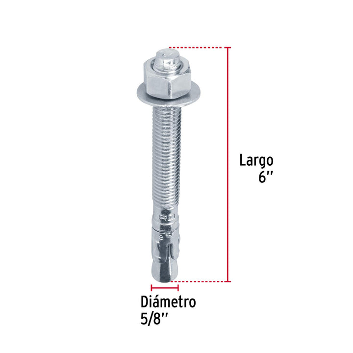 Bolsa con 2 taquetes arpón 5/8' x 6', Fiero - Mundo Tool 