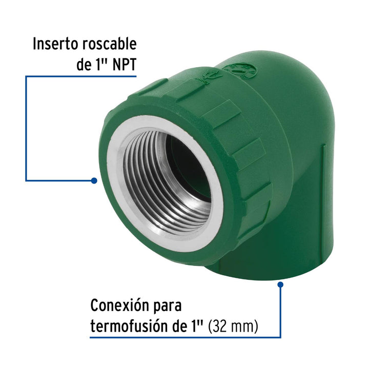 Codo 90° De Ppr 1' 32mm Hembra Foset - Mundo Tool 