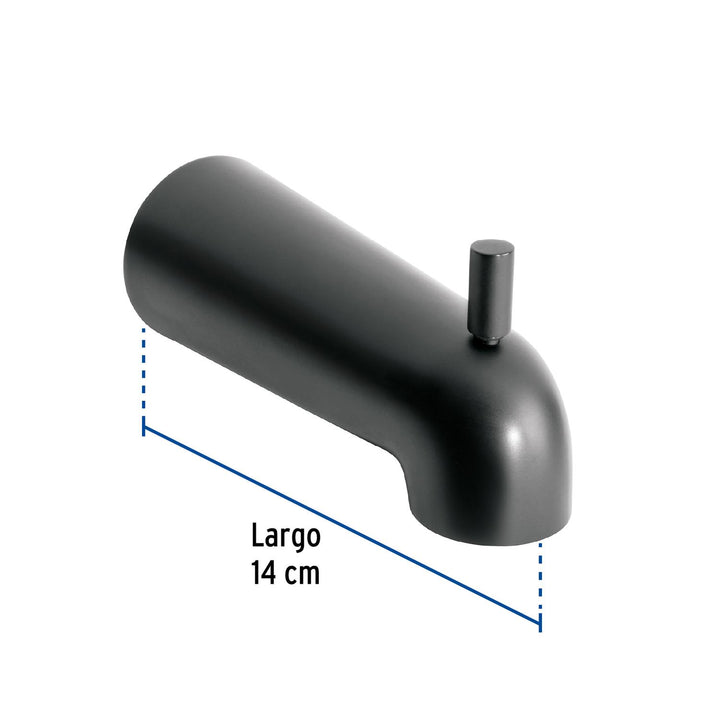 Salida de tina con desviador, negro, Foset Túbig - Mundo Tool 