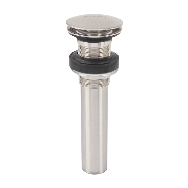 Foset CE-226SN, Contra para lavabo 1-1/4″ sin rebosadero de latón color satín - Mundo Tool 