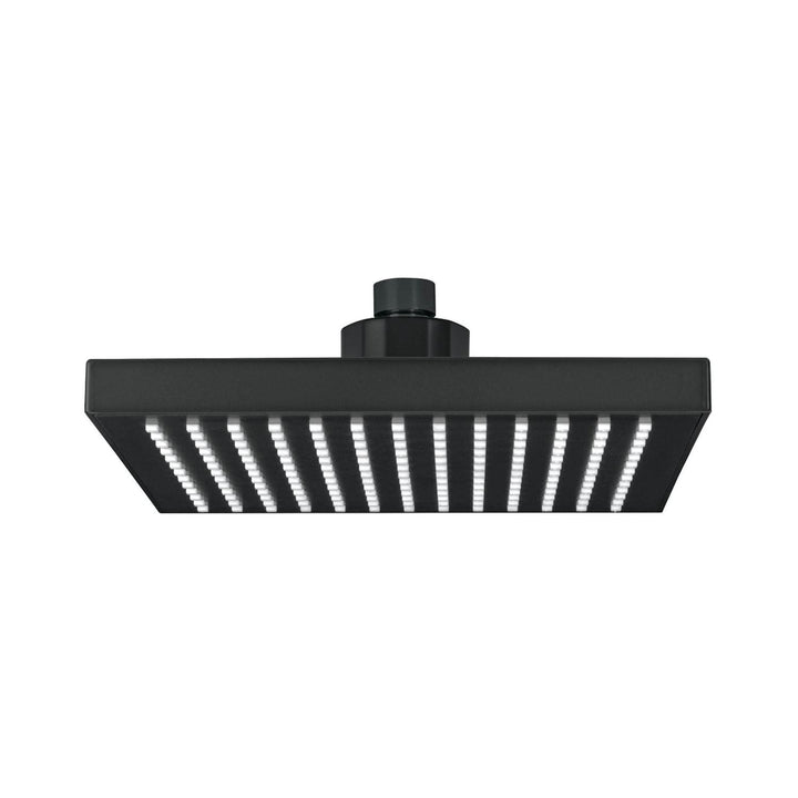 Regadera cuadrada 8, ABS, sin brazo, negro, Aqua - Mundo Tool 