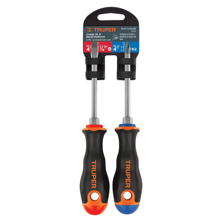 Juego de Desarmadores 1/4x4 Mango Comfort Grip - Mundo Tool 