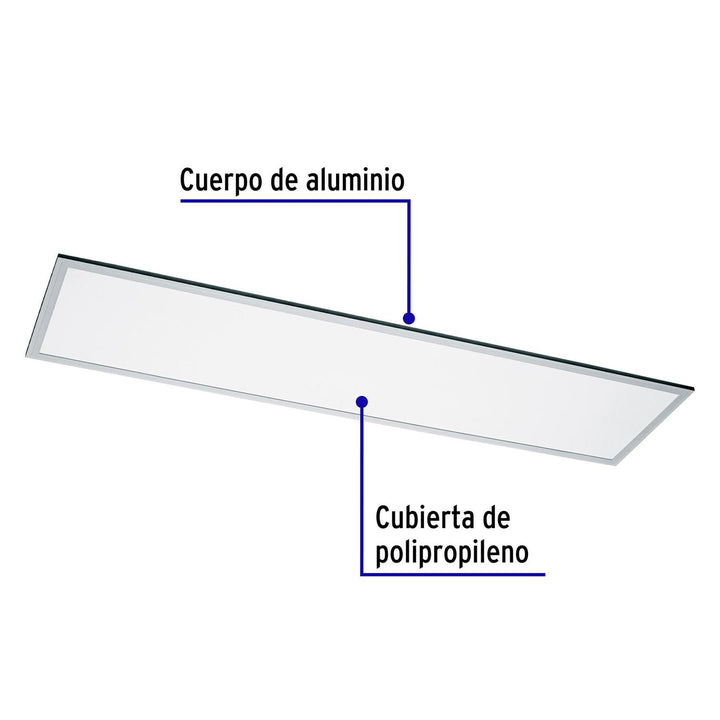 Panel delgado colgante de LED 45 W 30 x 120 cm luz neutra - Mundo Tool 