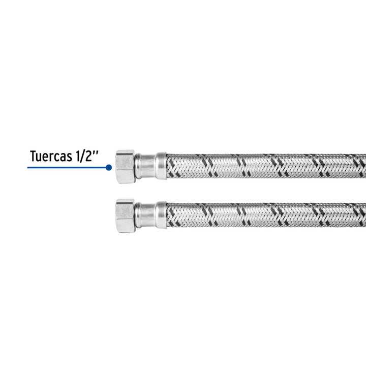 Manguera para boiler 1/2 x 1/2'X 40 cm Foset - Mundo Tool 