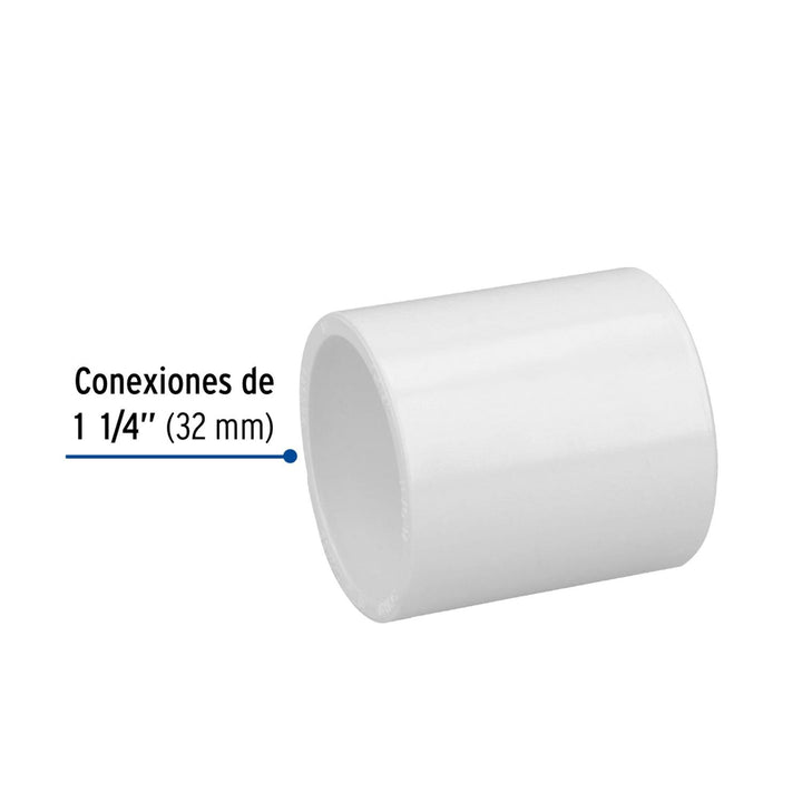 Cople de PVC, 1-1/4' Foset - Mundo Tool 