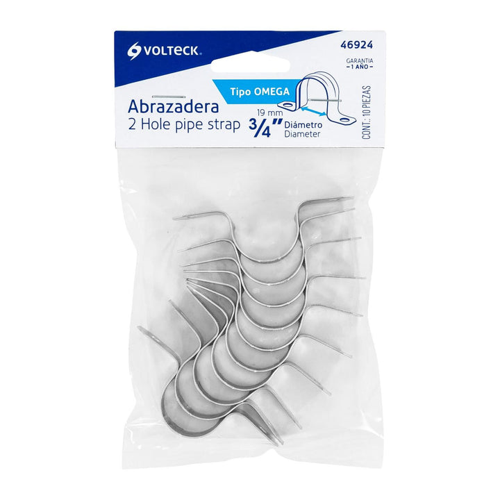 Abrazadera Tubo Tipo Omega 3/4' 10pzas Volteck - Mundo Tool 