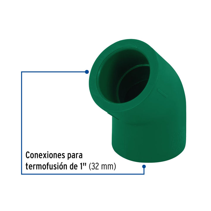 Codo 45° De Ppr 1' 32mm Foset - Mundo Tool 