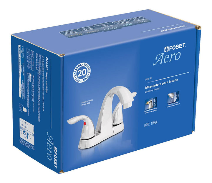 Mezcladora Para Lavabo Cuello Alto 4' Aero Foset - Mundo Tool 