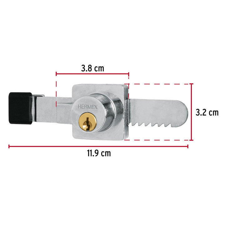 Cerradura Para Vitrina Modelo 10 Hermex - Mundo Tool 