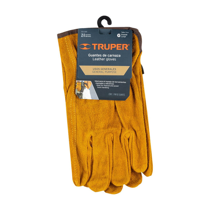 Guantes Carnaza Usos Generales Largo Truper - Mundo Tool 