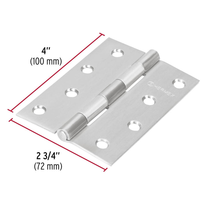 Bisagra Rectangular 4' Acero Inoxidable Hermex - Mundo Tool 