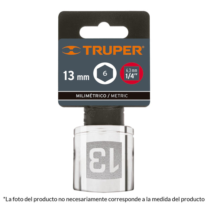 Dado de 8mm cuadro 1/4" Truper - Mundo Tool 