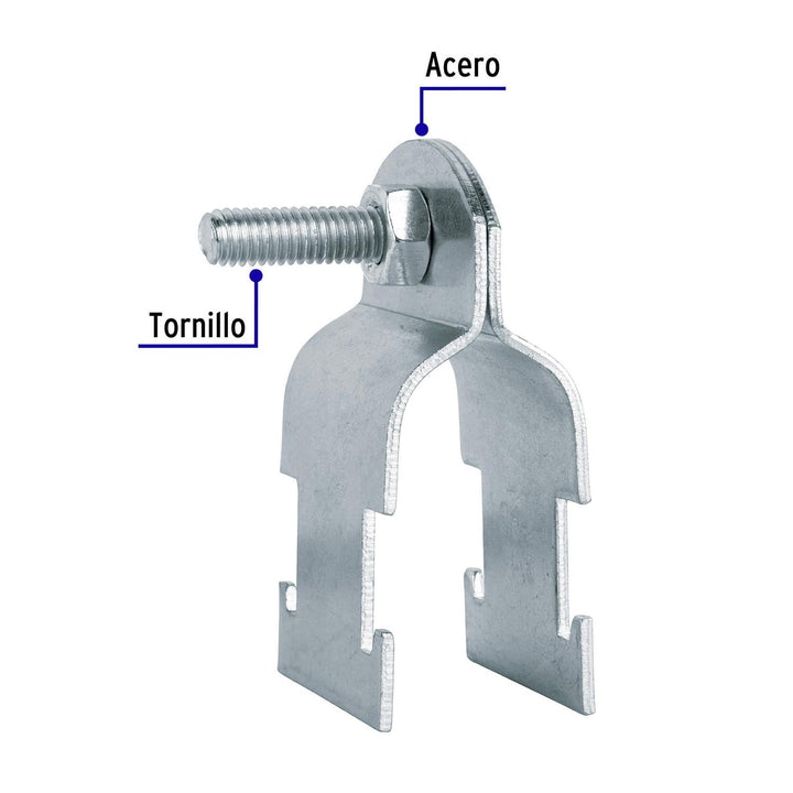 Abrazadera para unicanal, 3/4", Volteck - Mundo Tool 