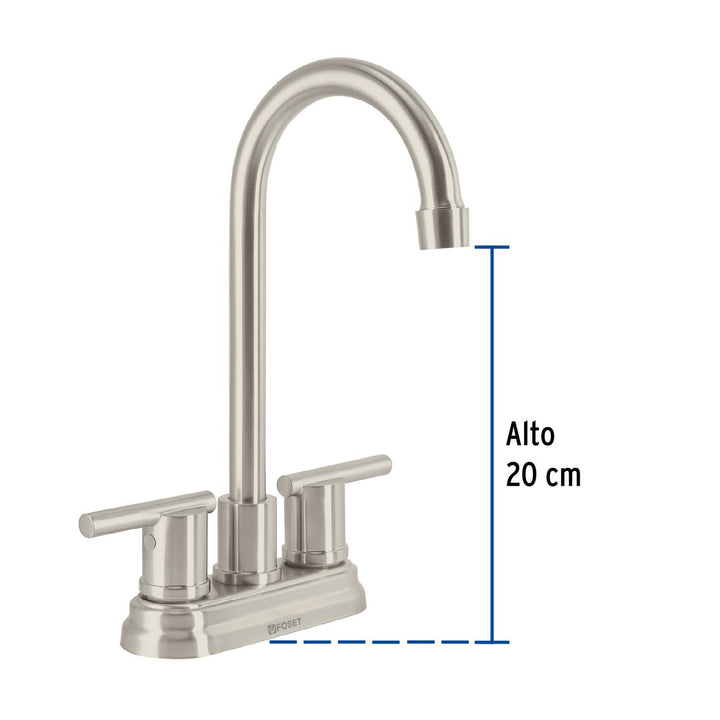 Mezcladora Para Lavabo De 4 Tipo Bar Satin Element - Mundo Tool 