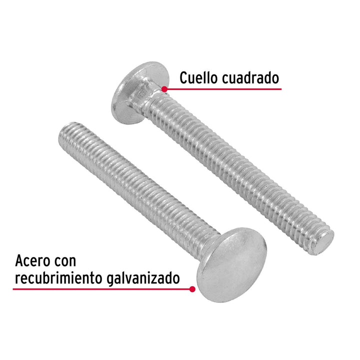 Tornillo Tipo Coche 5/16x2-1/2' 60pzs Fiero - Mundo Tool 