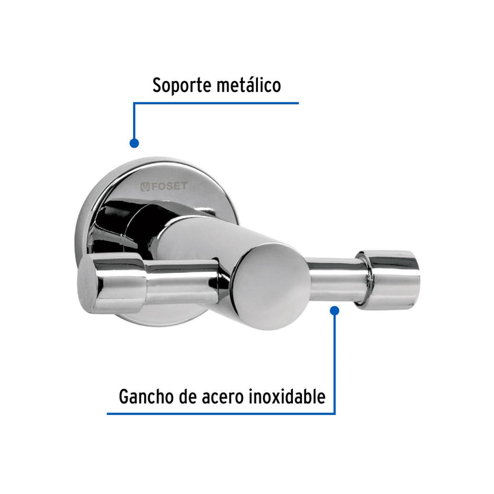 Gancho Doble Para Toalla Línea Element Foset - Mundo Tool 