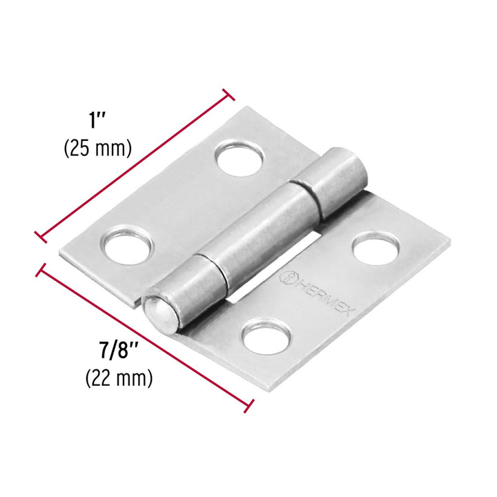 Bisagra Rectangular 1' Acero Pulido Hermex - Mundo Tool 