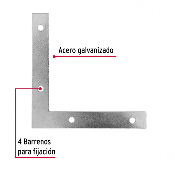 Escuadra cantonera, 4' x 4' Fiero - Mundo Tool 