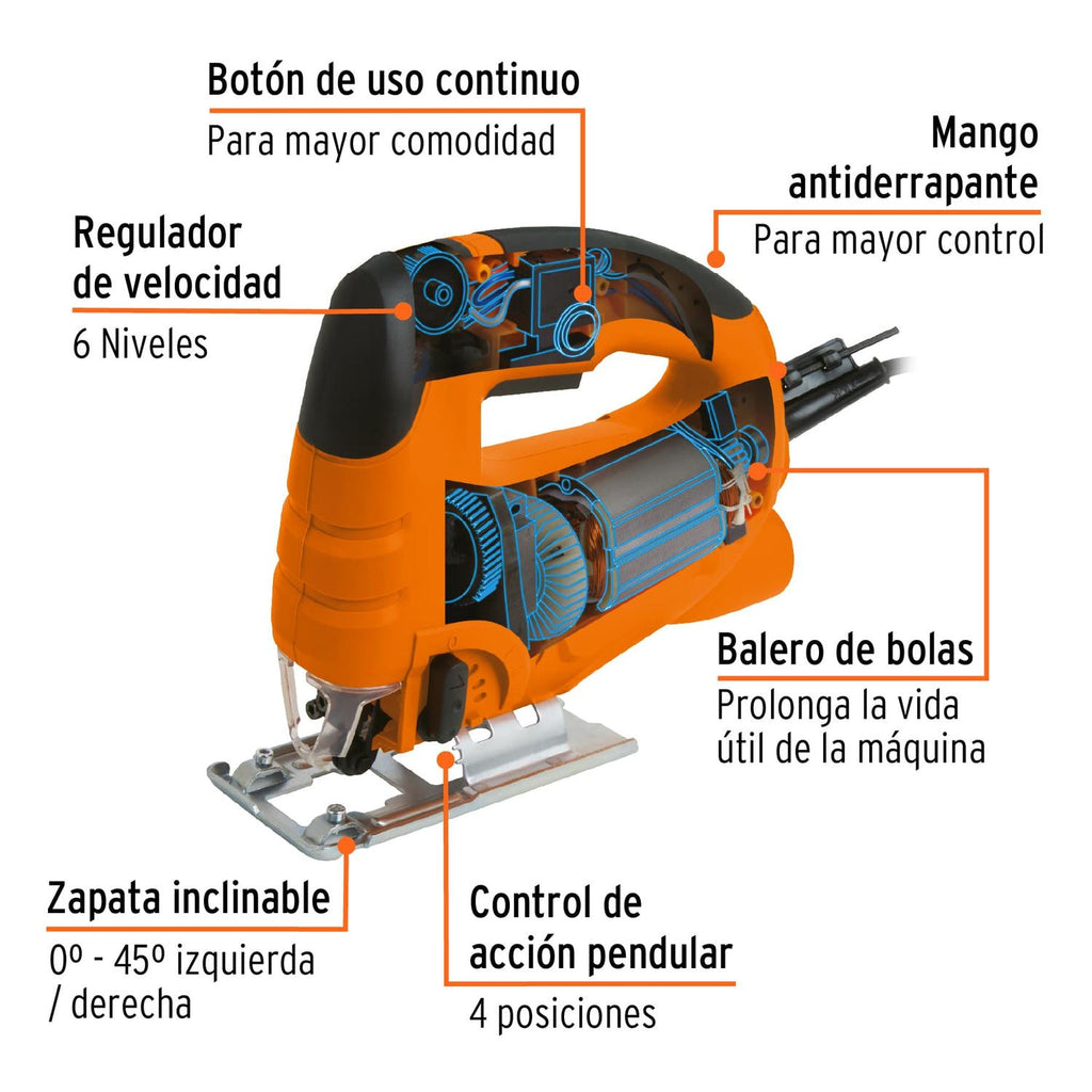 Sierra Caladora Profesional 550 W Truper - Mundo Tool 