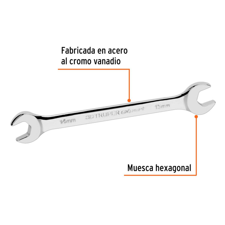 Llave Española Milimétrica 14 X 15 X 185 Mm Truper - Mundo Tool 