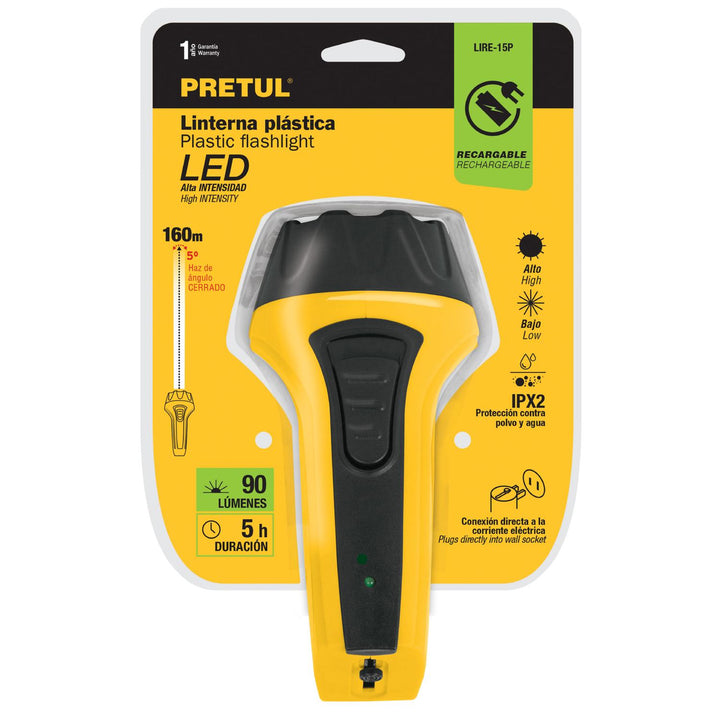 Linterna Recargable De 15 Leds Pretul - Mundo Tool 