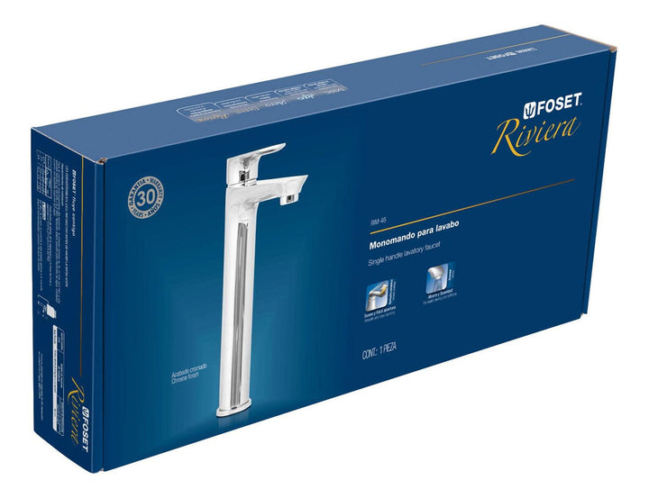 Monomando Alto Para Lavabo Riviera Foset - Mundo Tool 