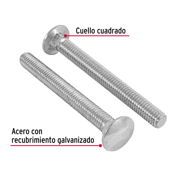 Tornillo tipo coche, 3/8 x 3-1/2', bolsa con 30 piezas Fiero - Mundo Tool 