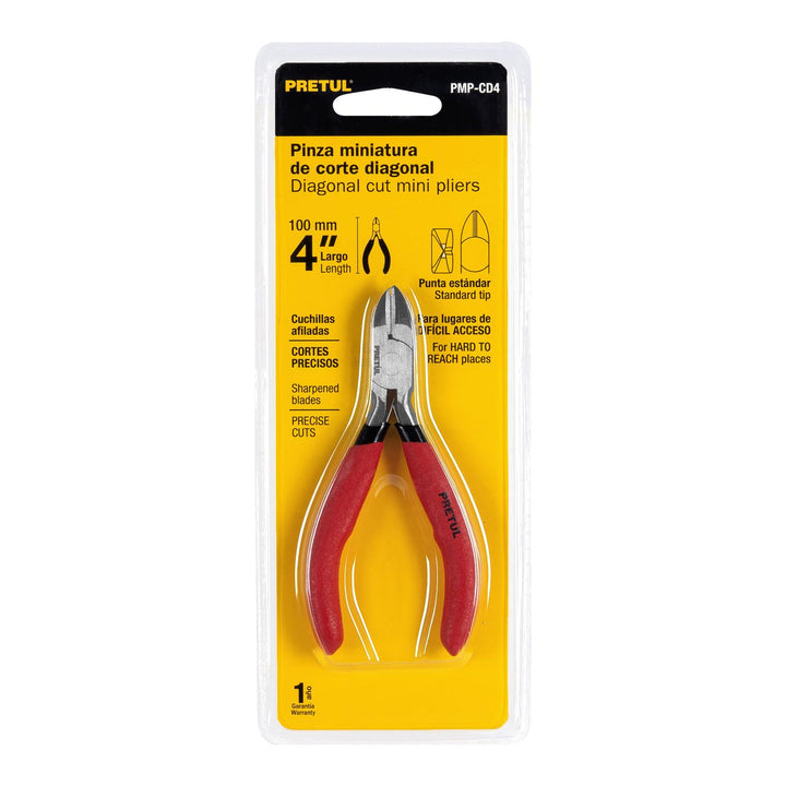 Mini pinza de corte diagonal 4", Pretul - Mundo Tool 