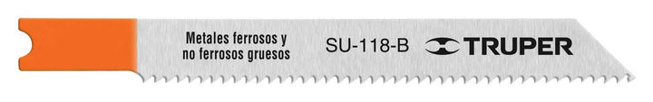 Truper SU-118-B, 5 Seguetas para caladora, zanco ″U″ cortes rectos en metales, plásticos y aluminio 12 dpp - Mundo Tool 