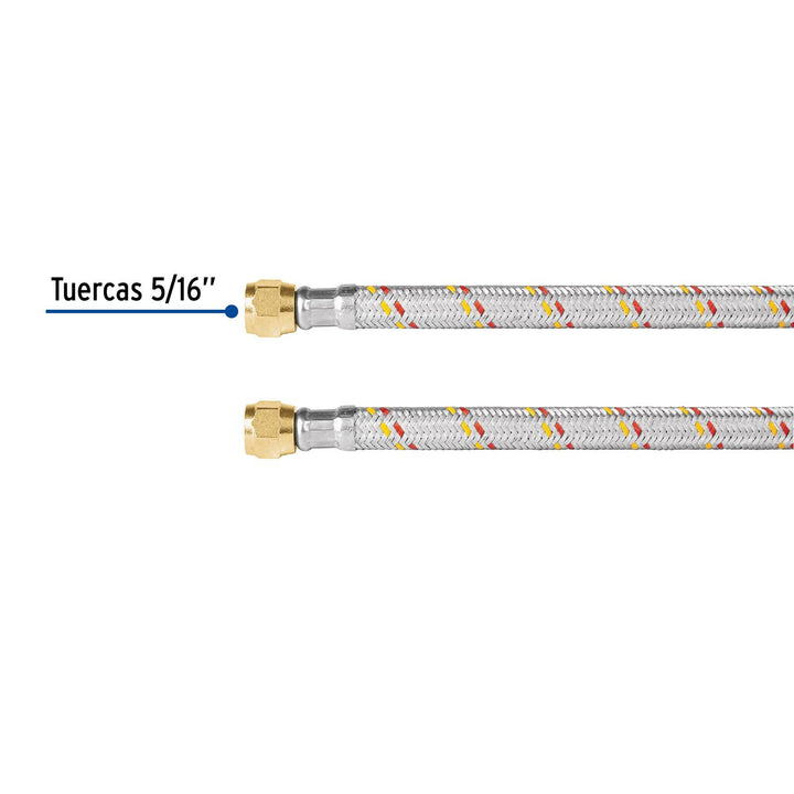 Manguera para gas, aluminio, 5/16' X 60 cm, Foset Basic Foset - Mundo Tool 