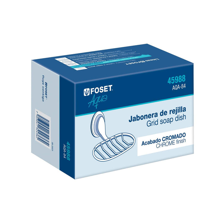 Jabonera metálica cromo, Foset Aqua - Mundo Tool 