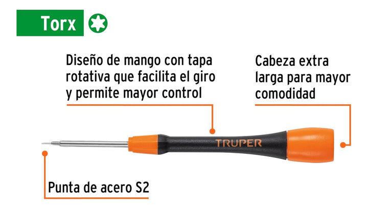 Desarmador De Precisión Torx T1 - Mundo Tool 