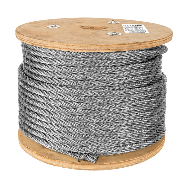 Fiero CAB-1/2R Cable de acero rígido 1/2″, 75 m, color, Carrete de 75 m, pack of/paquete de 1 - Mundo Tool 