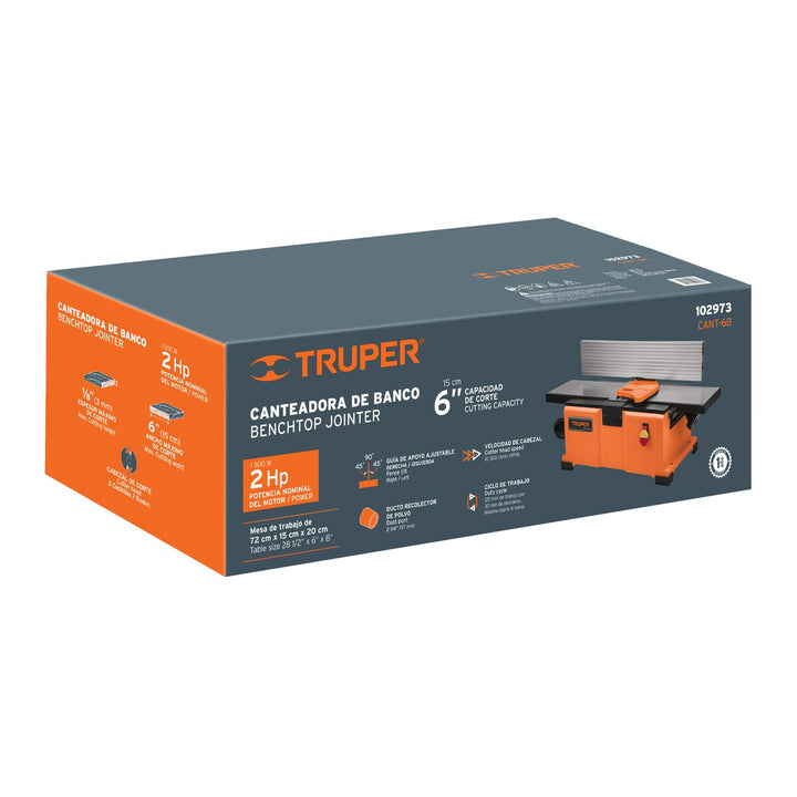 Canteadora de banco 6', 2 HP (1500 W), TRUPER - Mundo Tool 