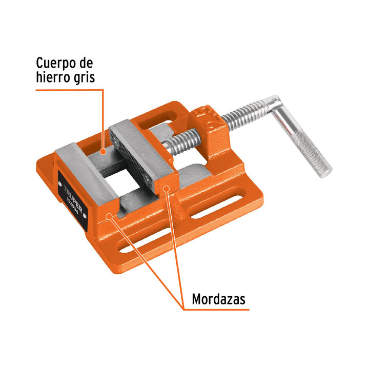 Prensa morsa plana 65 mm, Truper - Mundo Tool 