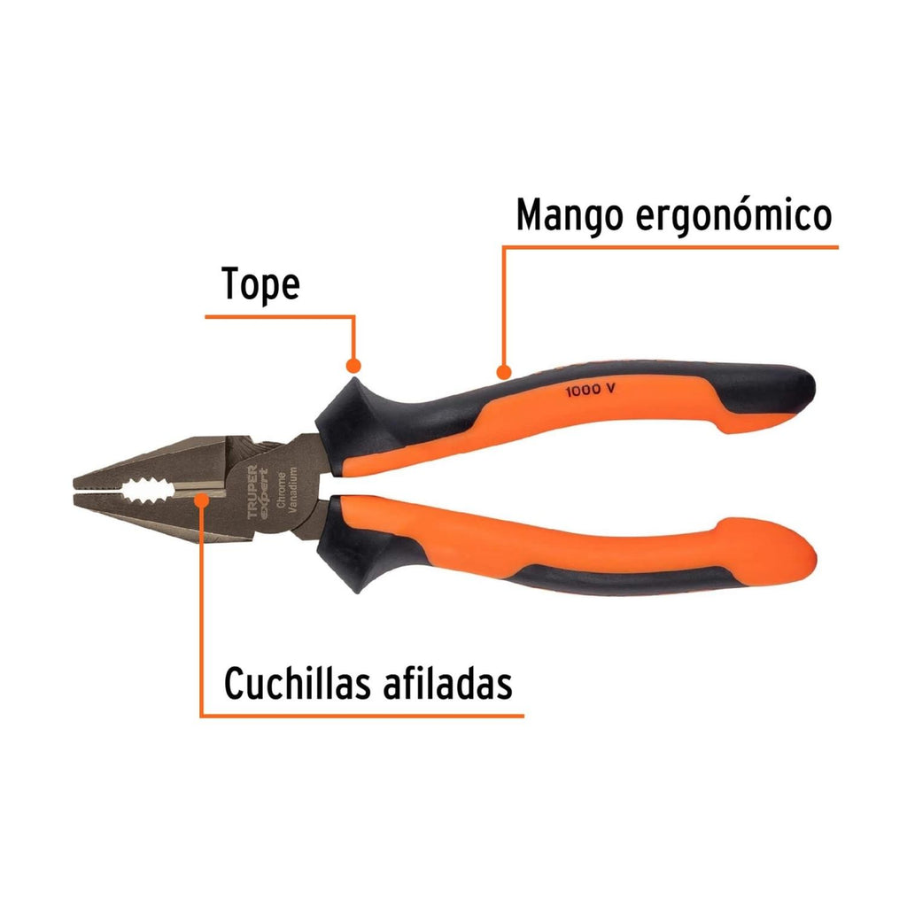Pinza De Electricista 7' Mango Comfort Grip Truper - Mundo Tool 