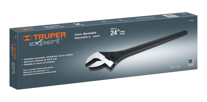 Llave Perica Profesional Pavonado 24 Truper Expert En Tarjeta - Mundo Tool 