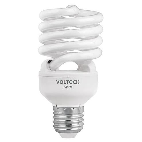 Foco Luz Cálida 25 W Espiral Mini T2 Volteck - Mundo Tool 