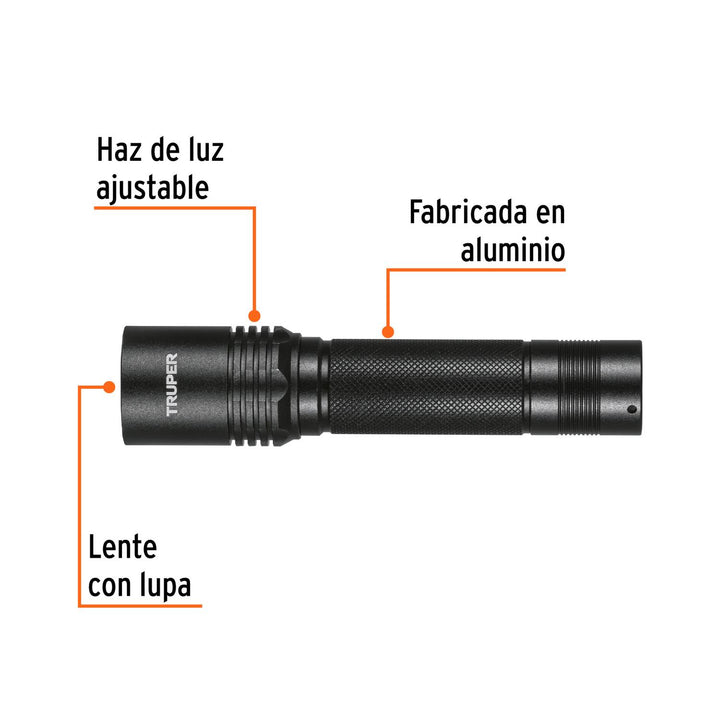 Linterna LED recargable de aluminio, 130 lúmenes - Mundo Tool 