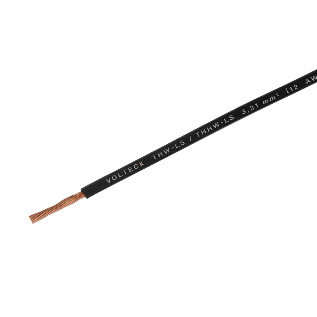 Cable THHW-LS, 12 AWG, negro, bobina 500 m Volteck - Mundo Tool 